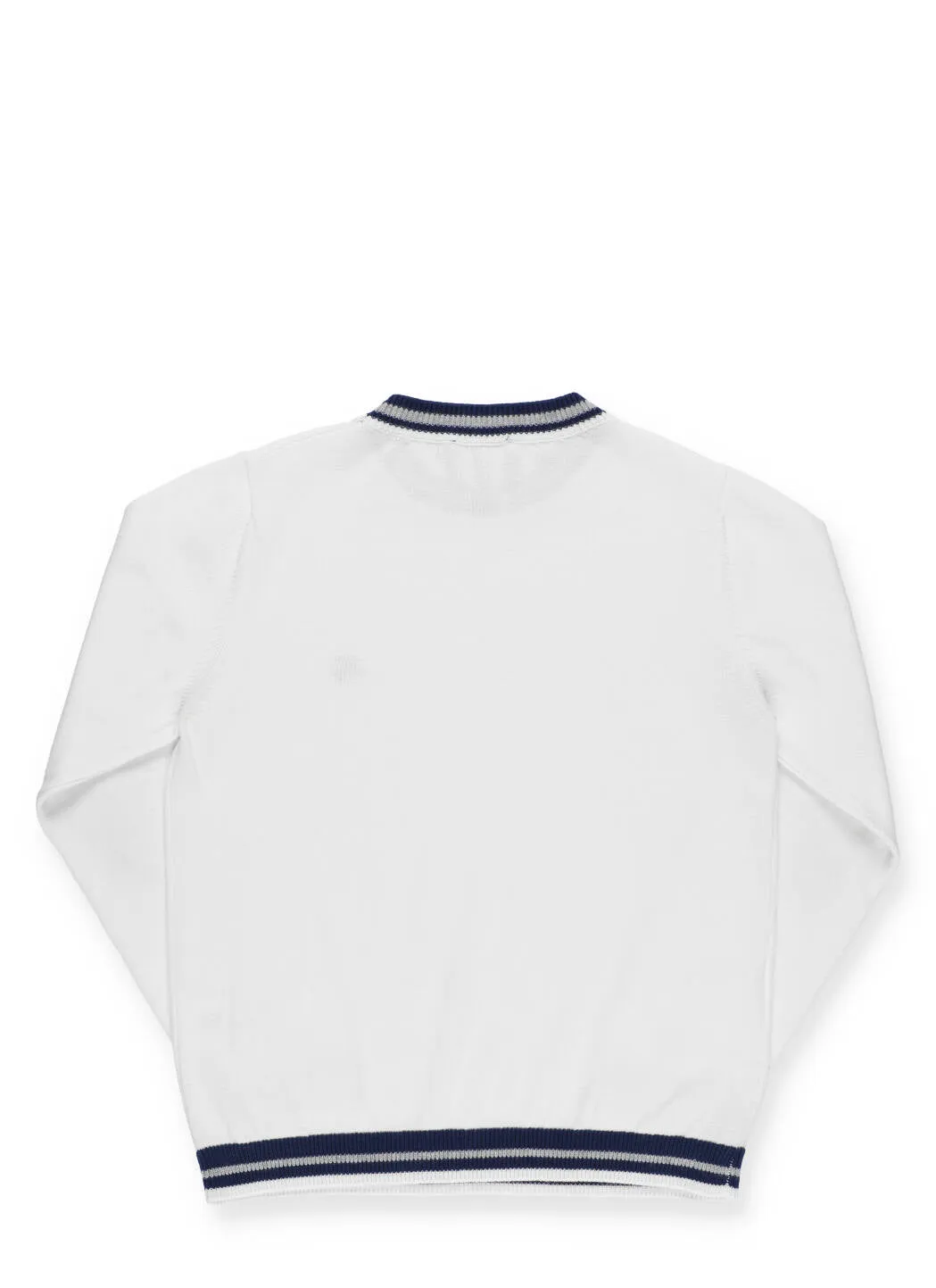 Fay Kids Logo Embroidered Crewneck Jumper