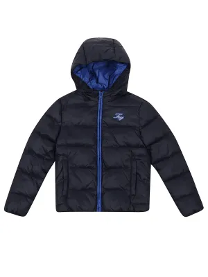 Fay Kids Logo Patch Hooded Puffer Jacket