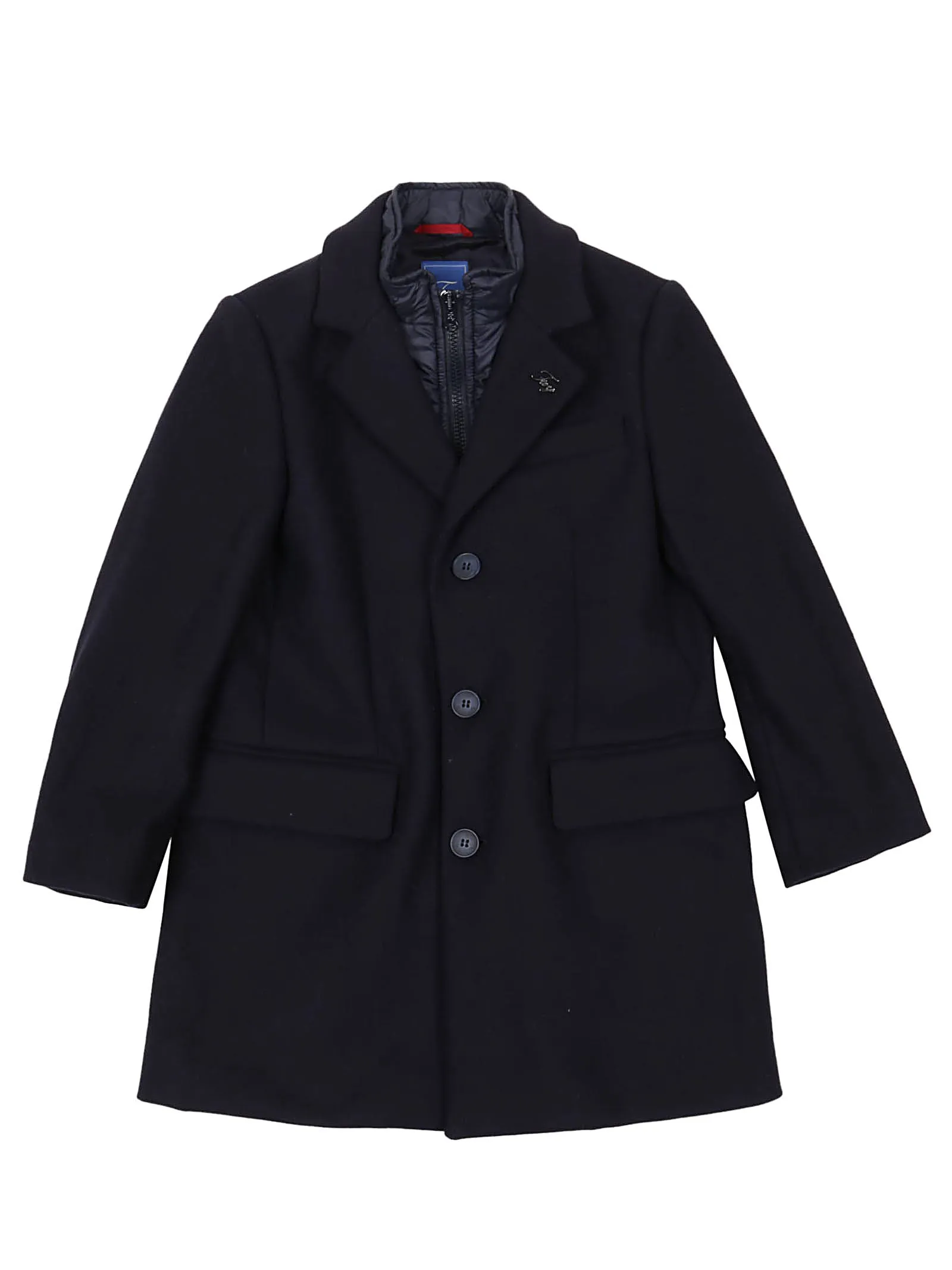 Fay Kids Single Breasted Layered Coat