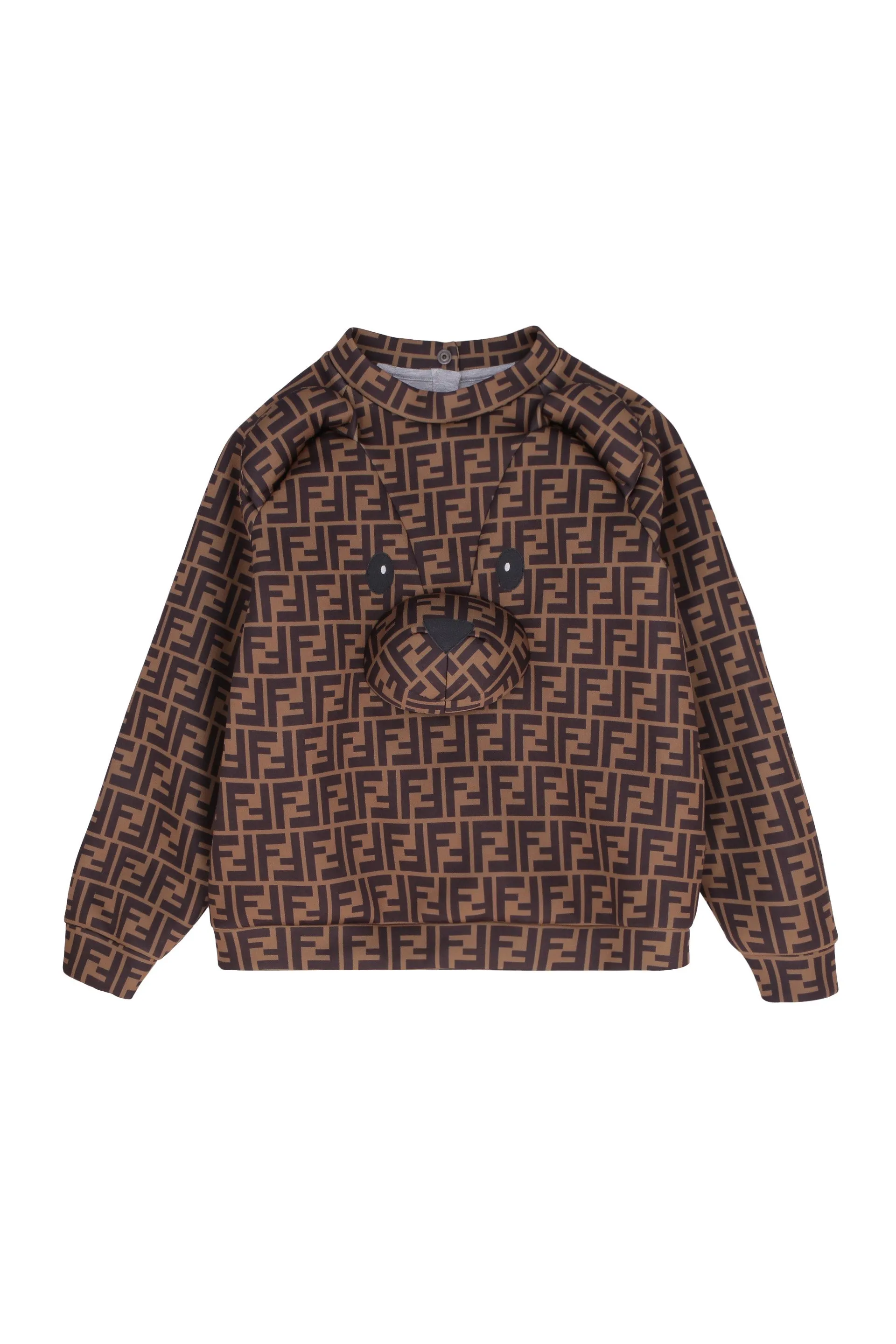 Fendi Kids Allover FF Logo Crewneck Sweatshirt