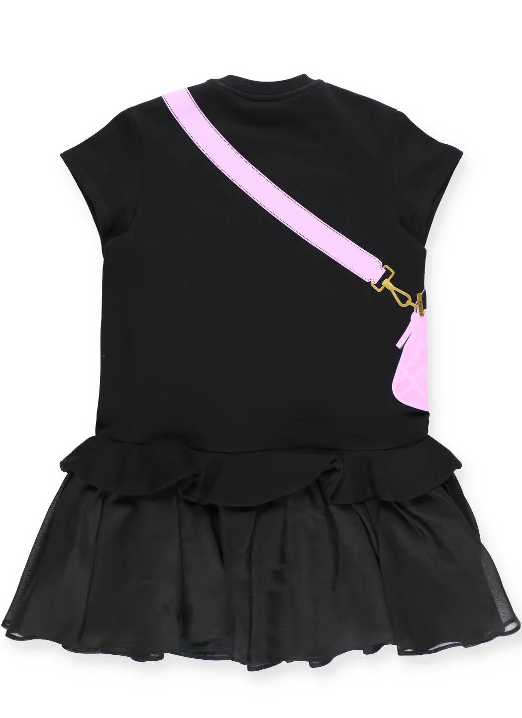 Fendi Kids Baguette Bag Print T-Shirt Dress