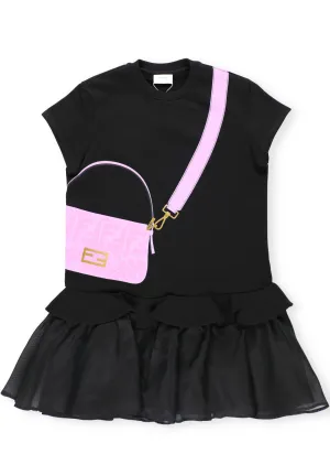 Fendi Kids Baguette Bag Print T-Shirt Dress