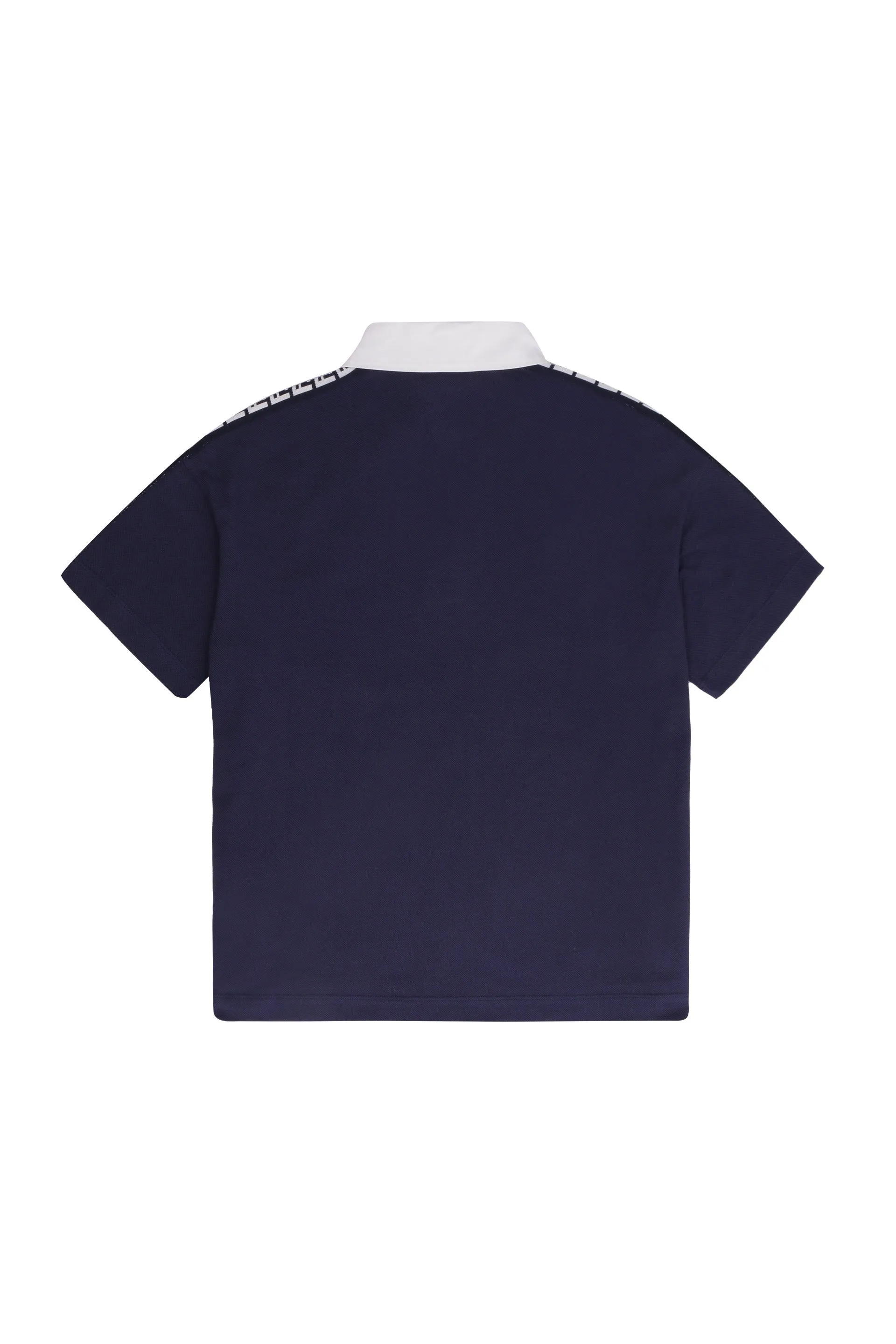 Fendi Kids Contrast FF Logo Detail Polo Shirt
