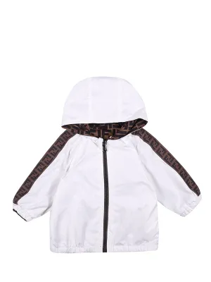 Fendi Kids FF Allover Reversible Hooded Jacket
