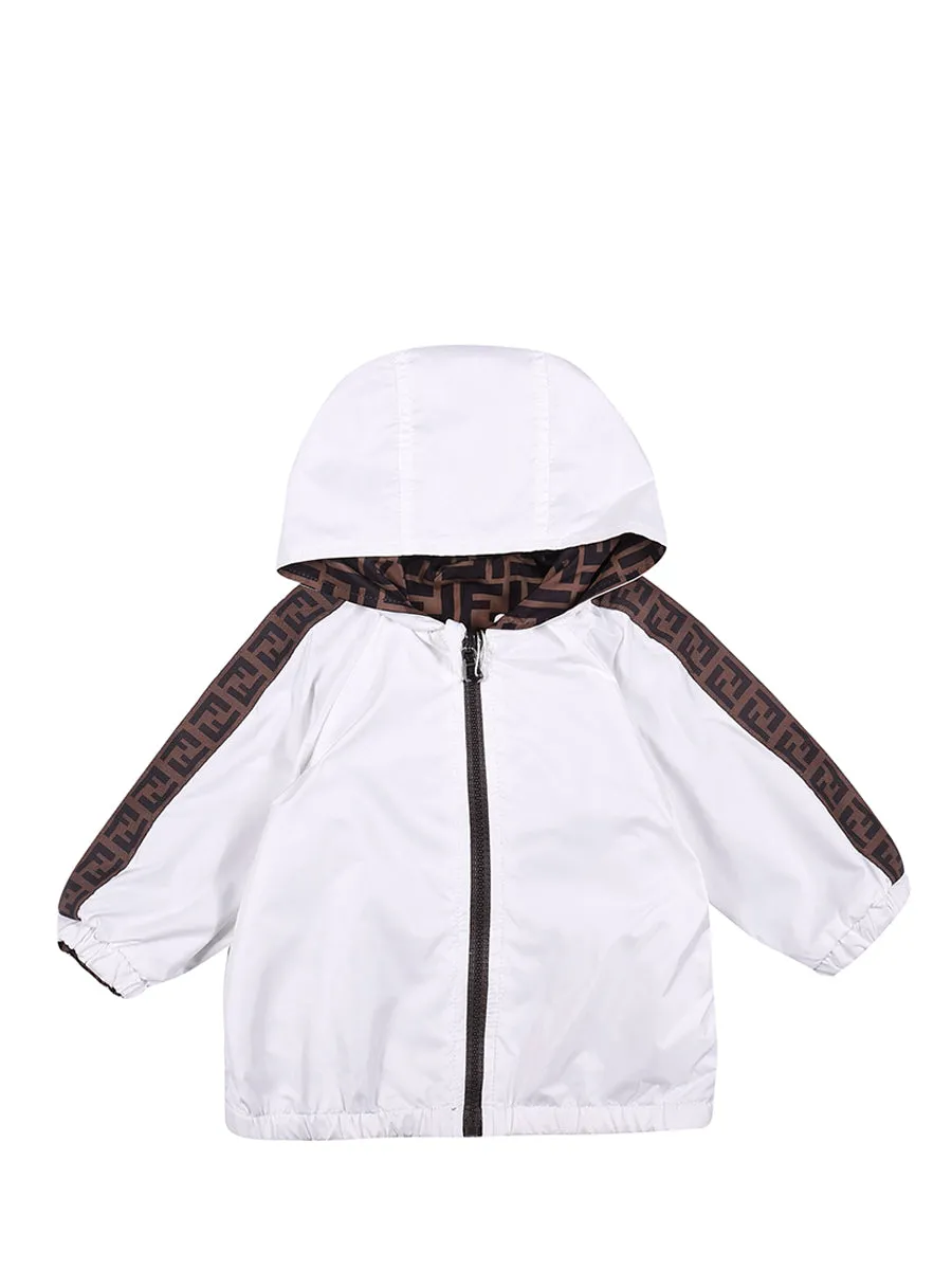 Fendi Kids FF Allover Reversible Hooded Jacket