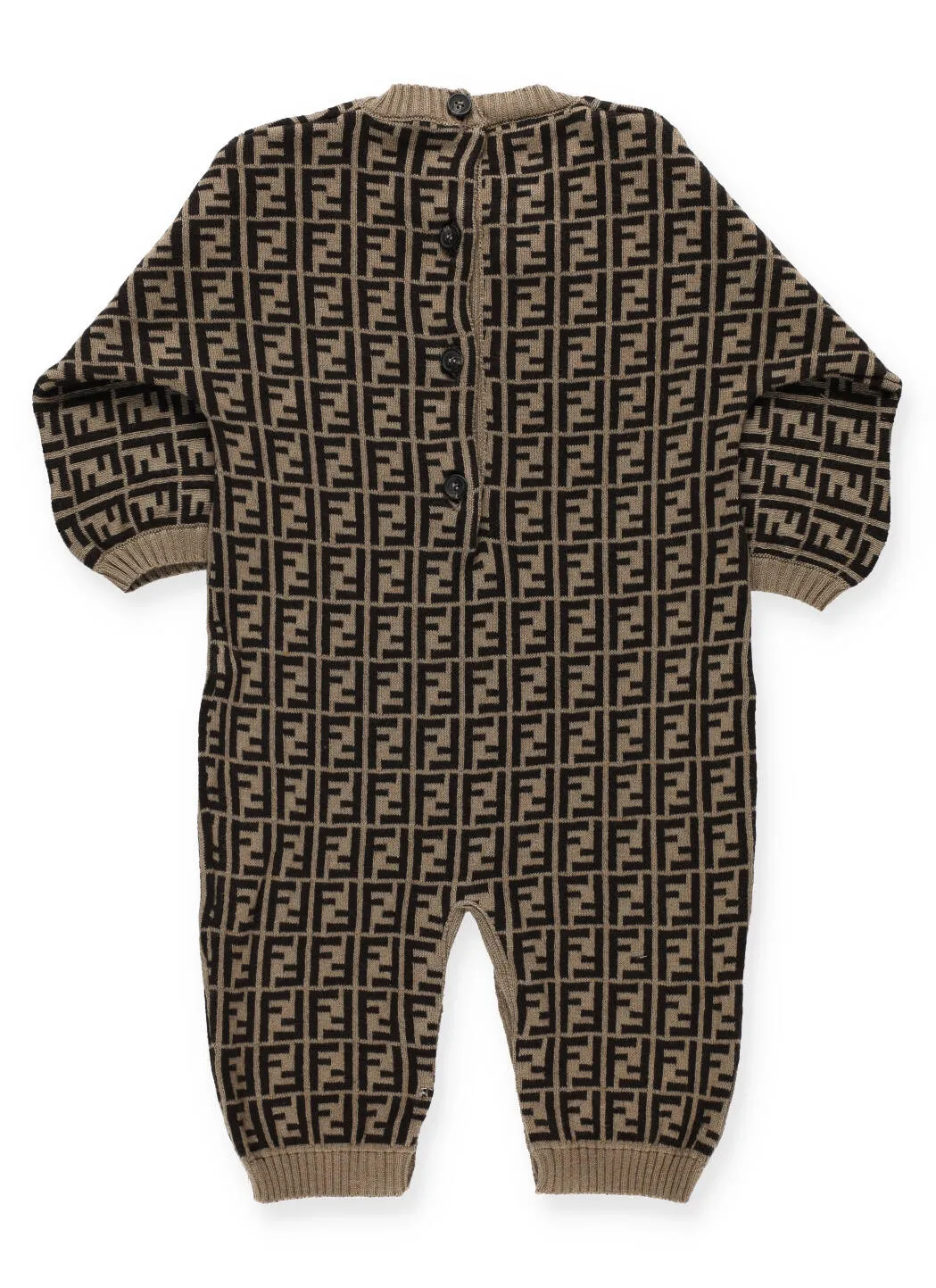 Fendi Kids FF Intarsia Knit Onesie