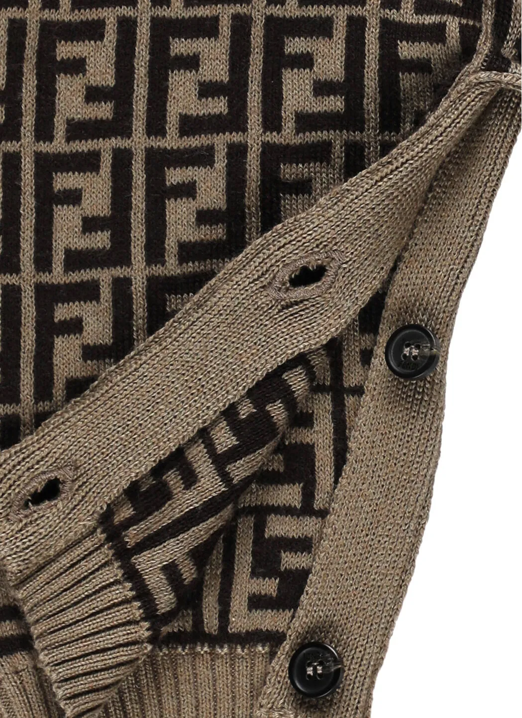 Fendi Kids FF Intarsia Knit Onesie