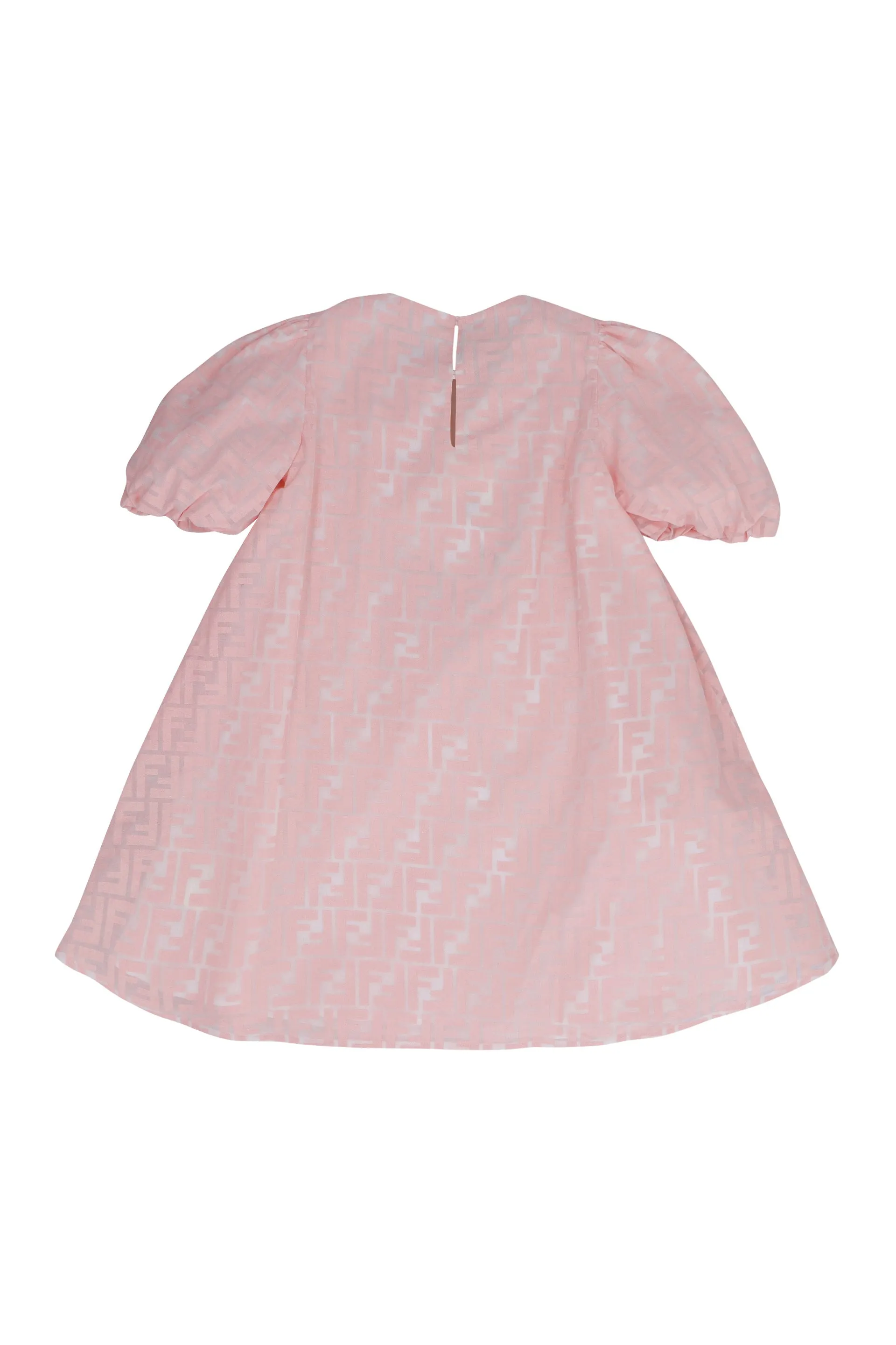 Fendi Kids FF Logo Balloon Sleeved Dress