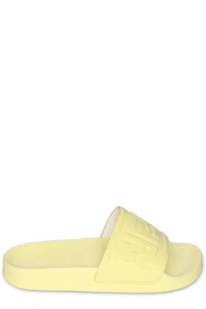 Fendi Kids FF Logo Embossed Slip-On Slides