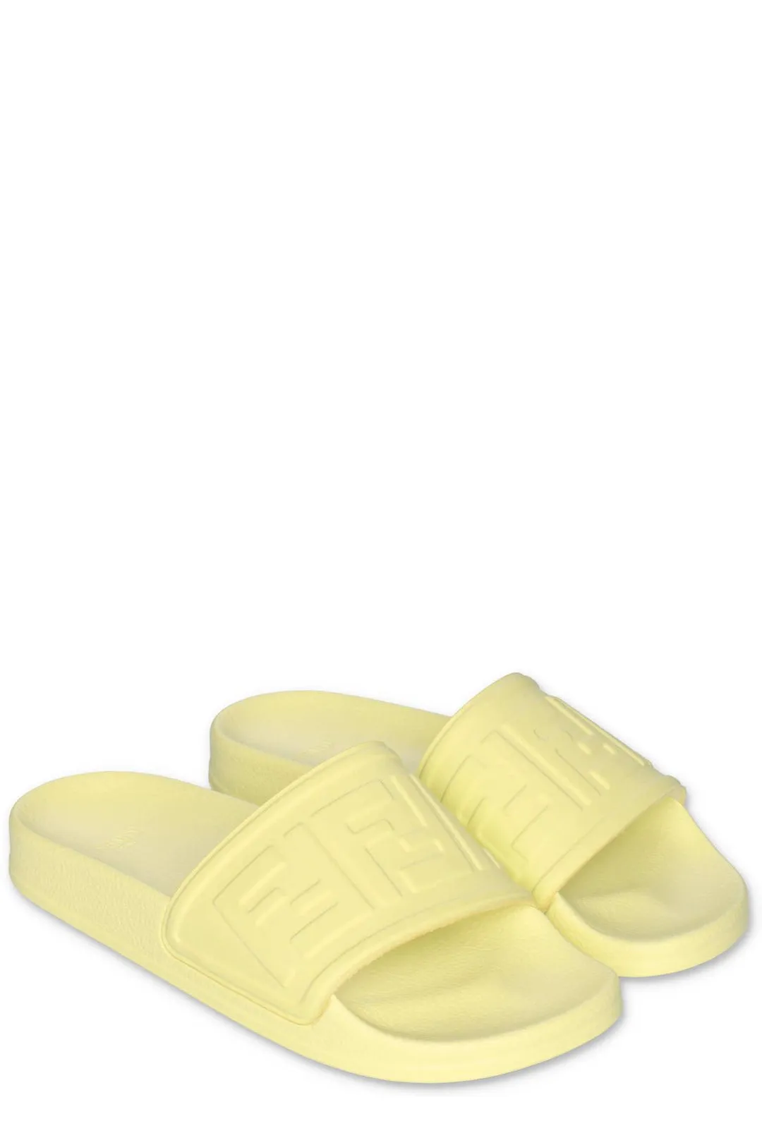 Fendi Kids FF Logo Embossed Slip-On Slides