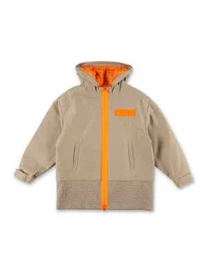 Fendi Kids FF Logo Hooded Jacket