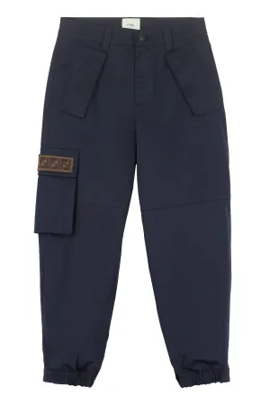 Fendi Kids FF Logo Patch Detail Pants