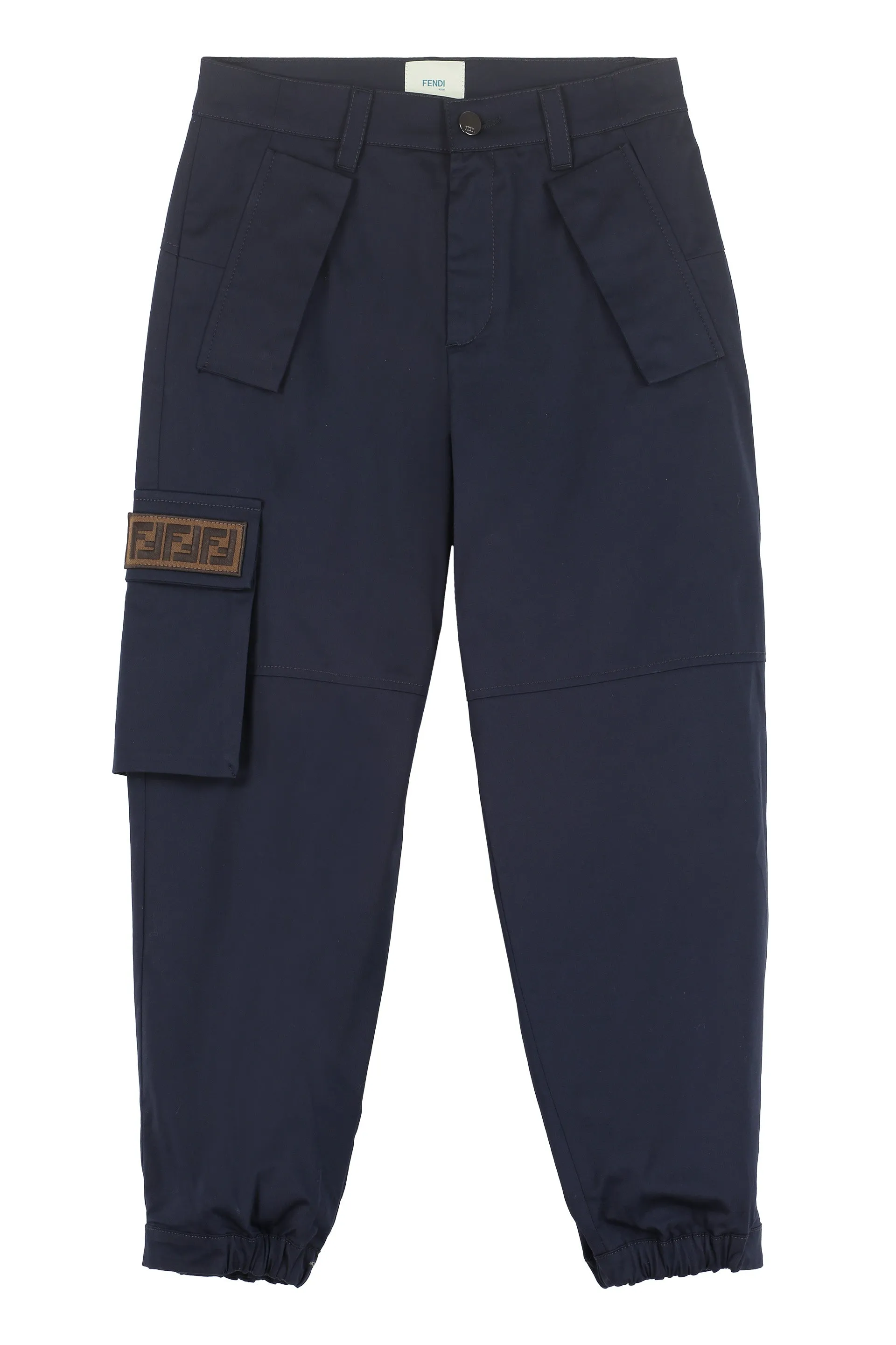 Fendi Kids FF Logo Patch Detail Pants