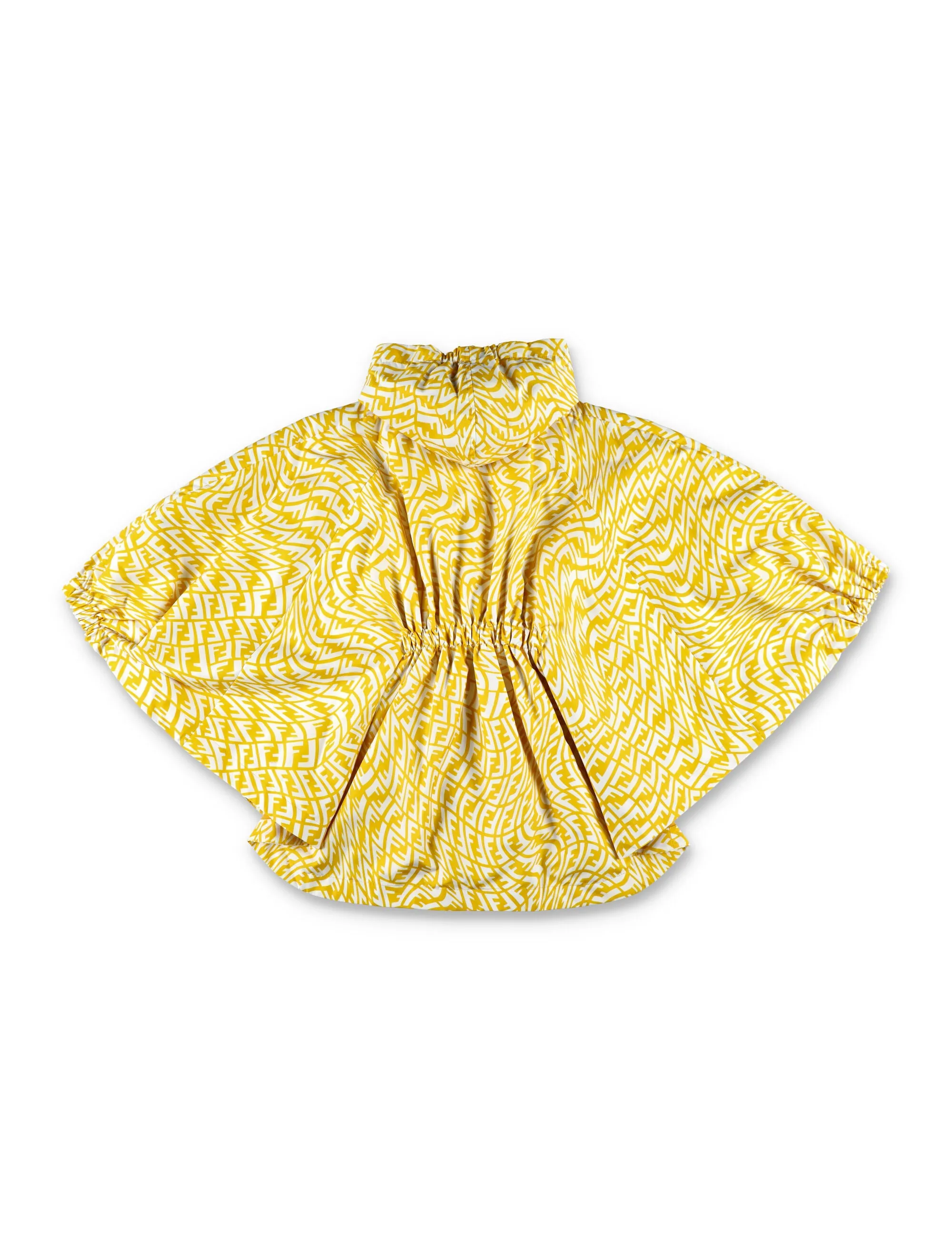Fendi Kids FF Logo Printed Half-Zipped Jacket