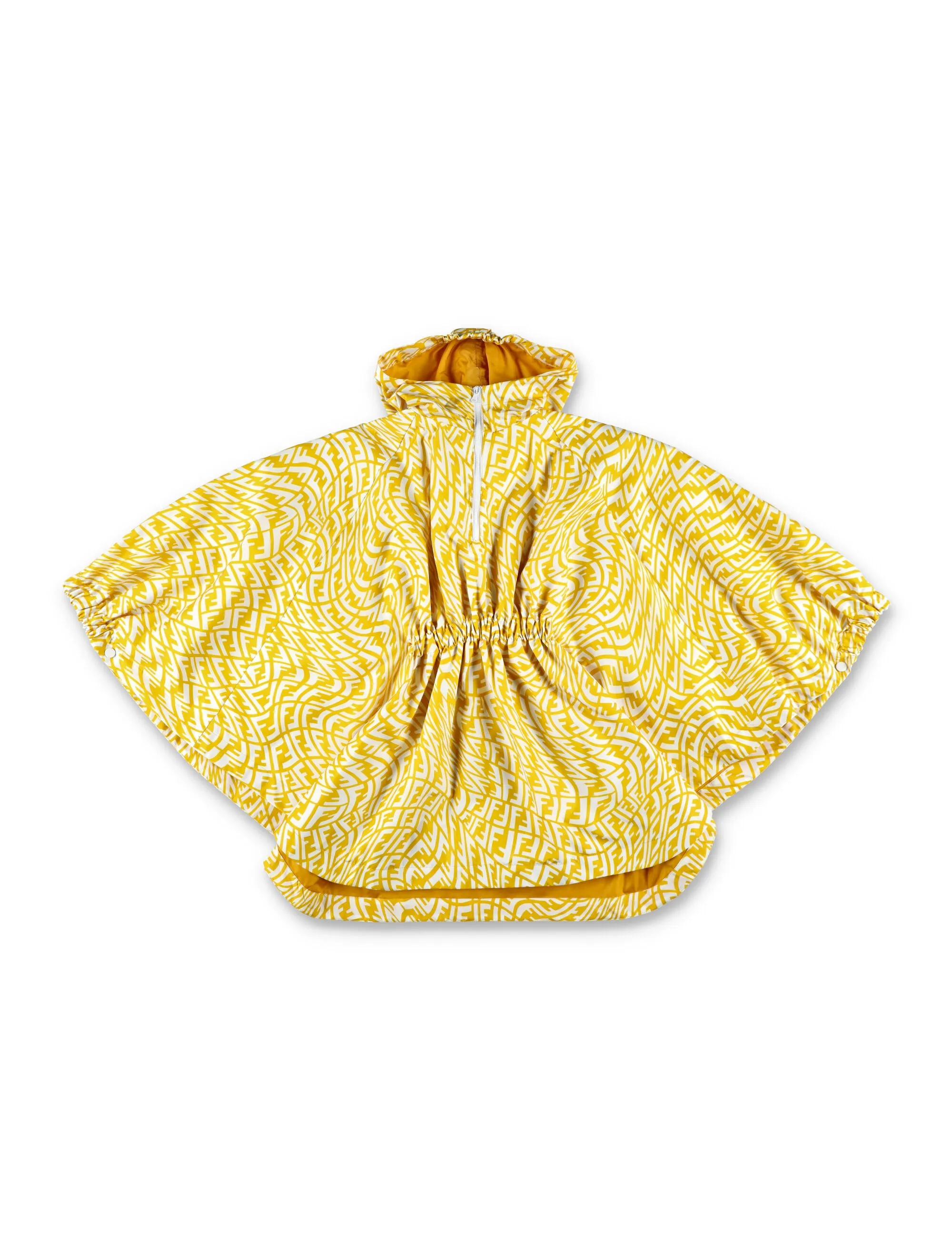 Fendi Kids FF Logo Printed Half-Zipped Jacket