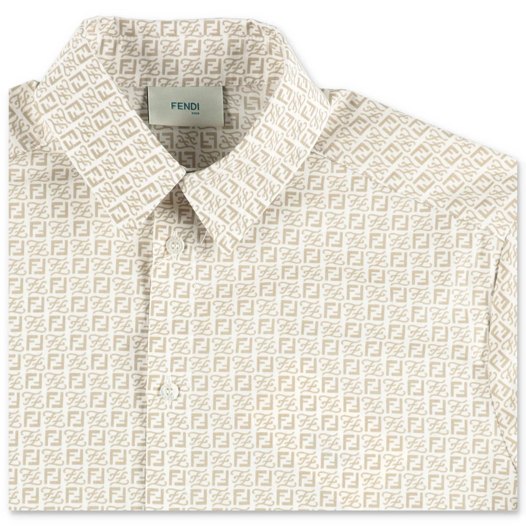 Fendi Kids FF Logo Short-Sleeved Shirt