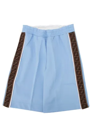 Fendi Kids FF Logo Tape Shorts