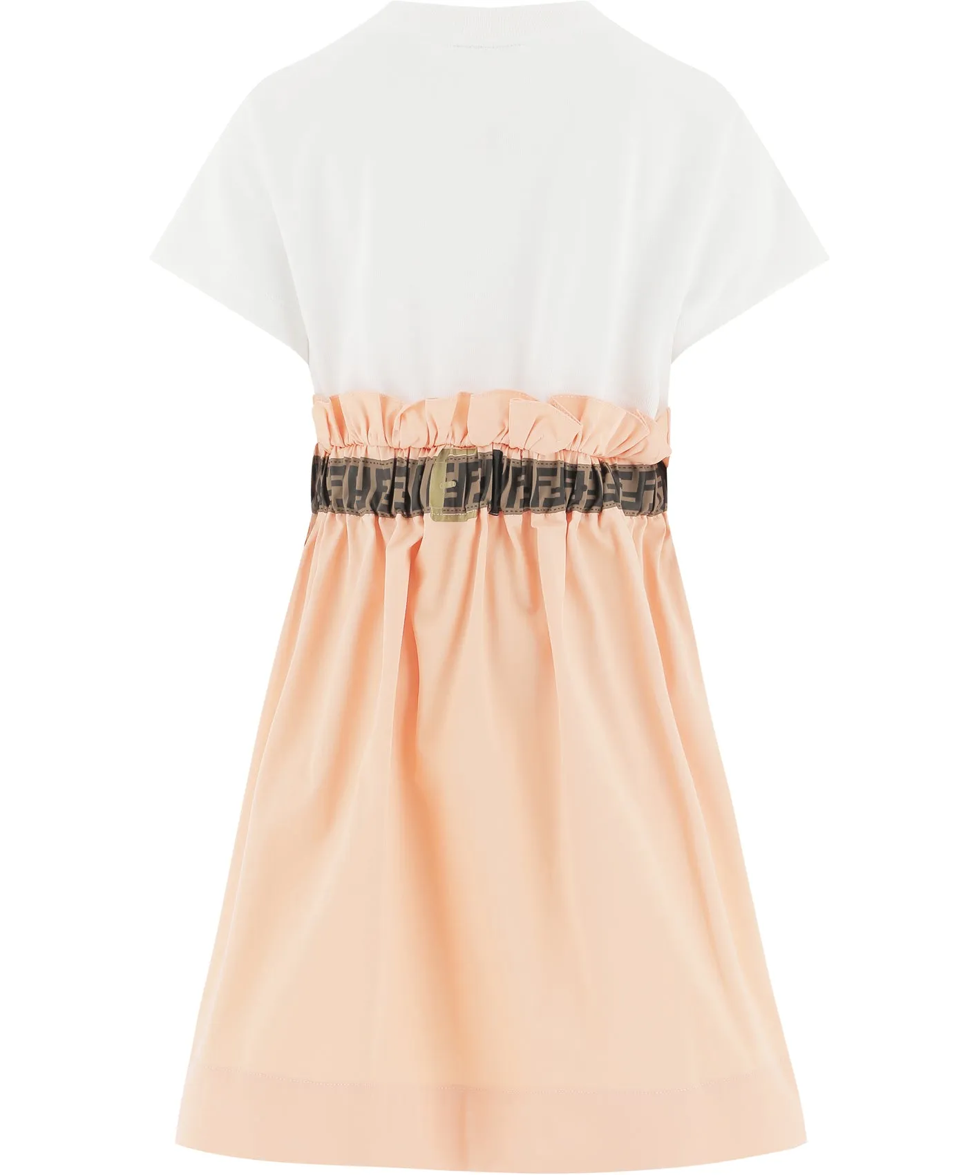 Fendi Kids FF Motif Belt Printed Dress