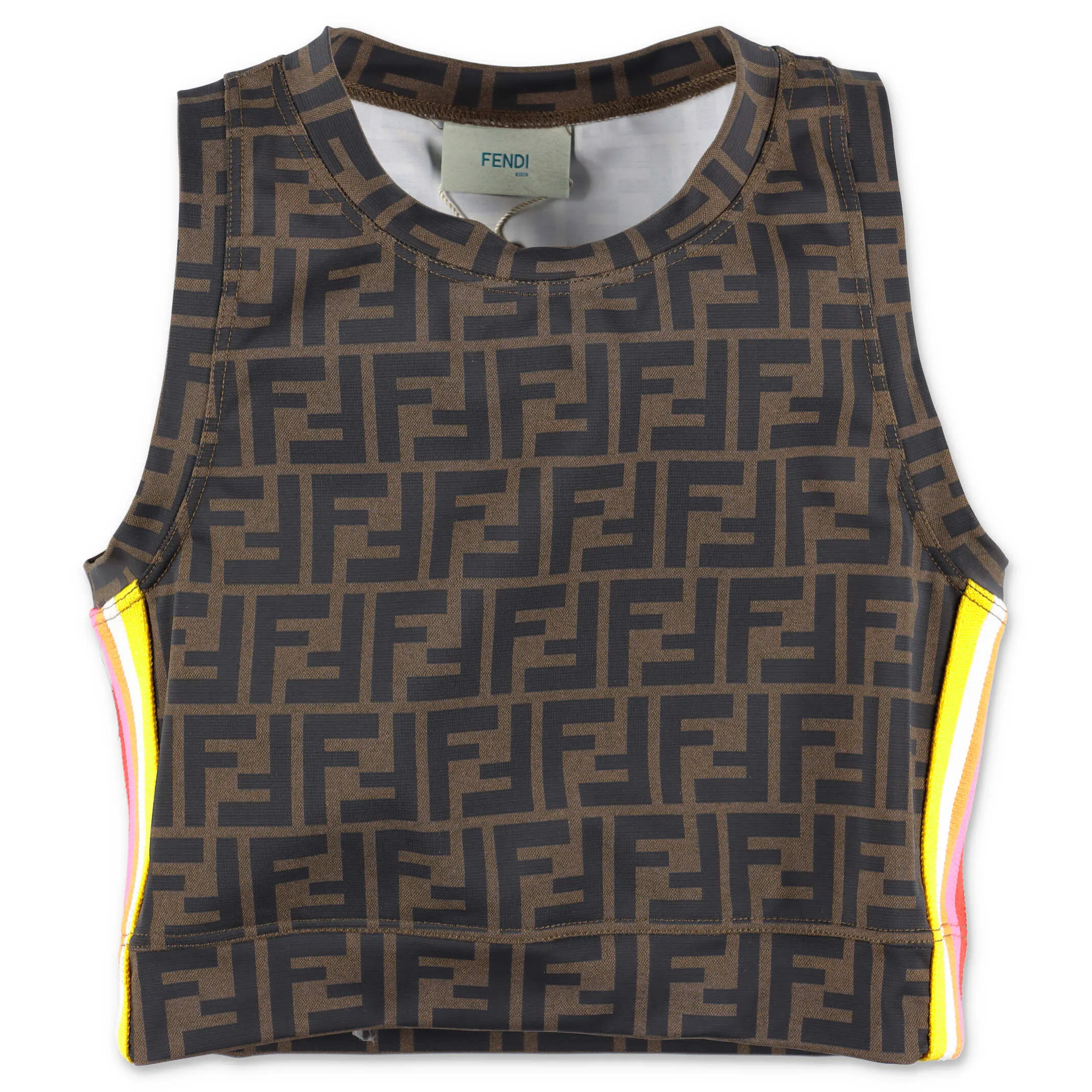 Fendi Kids FF Motif Crop Top