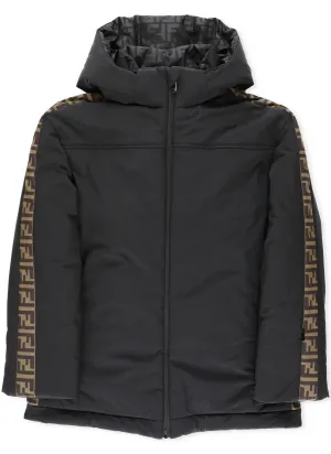 Fendi Kids FF Motif Hooded Coat