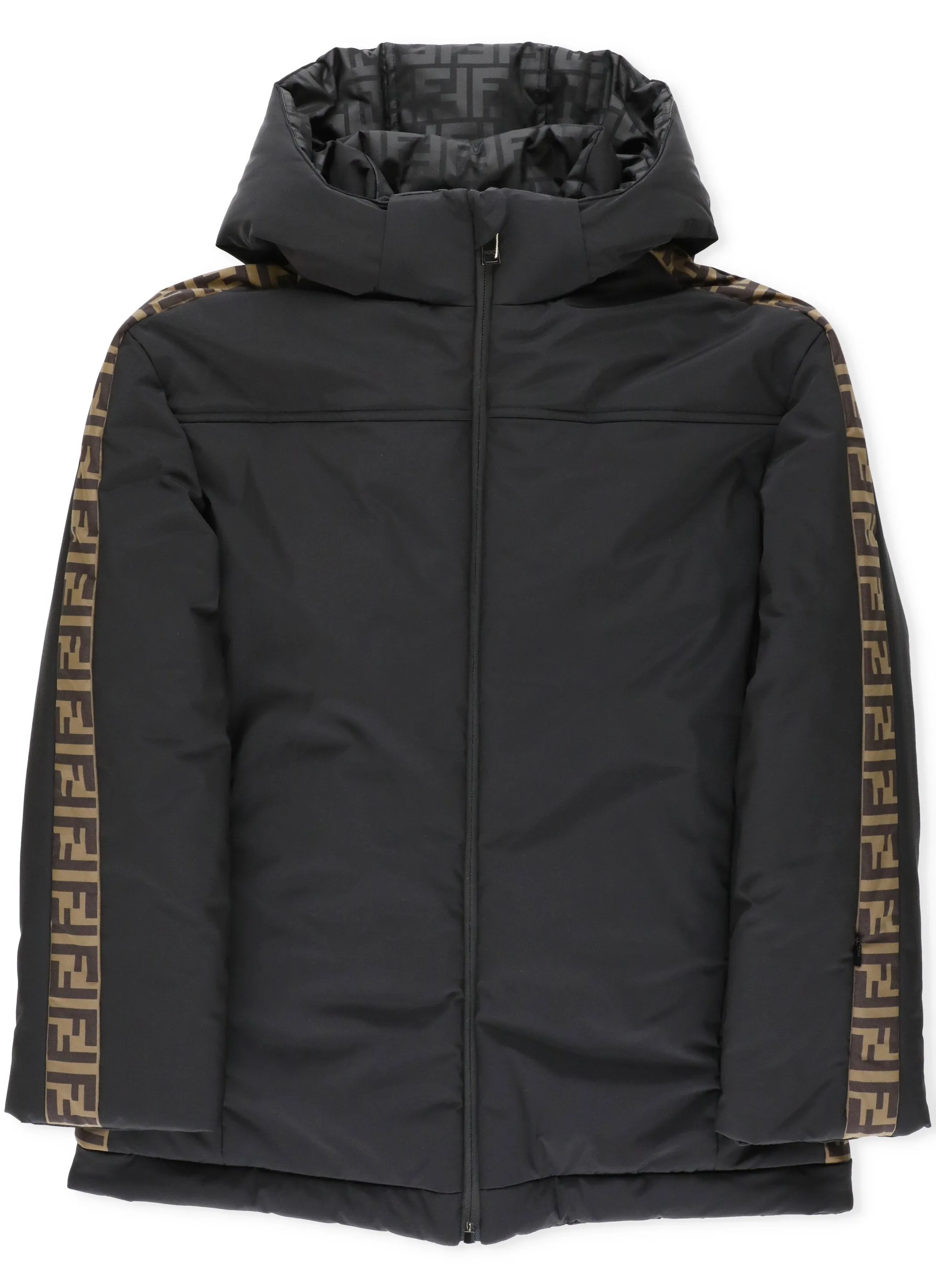 Fendi Kids FF Motif Hooded Coat