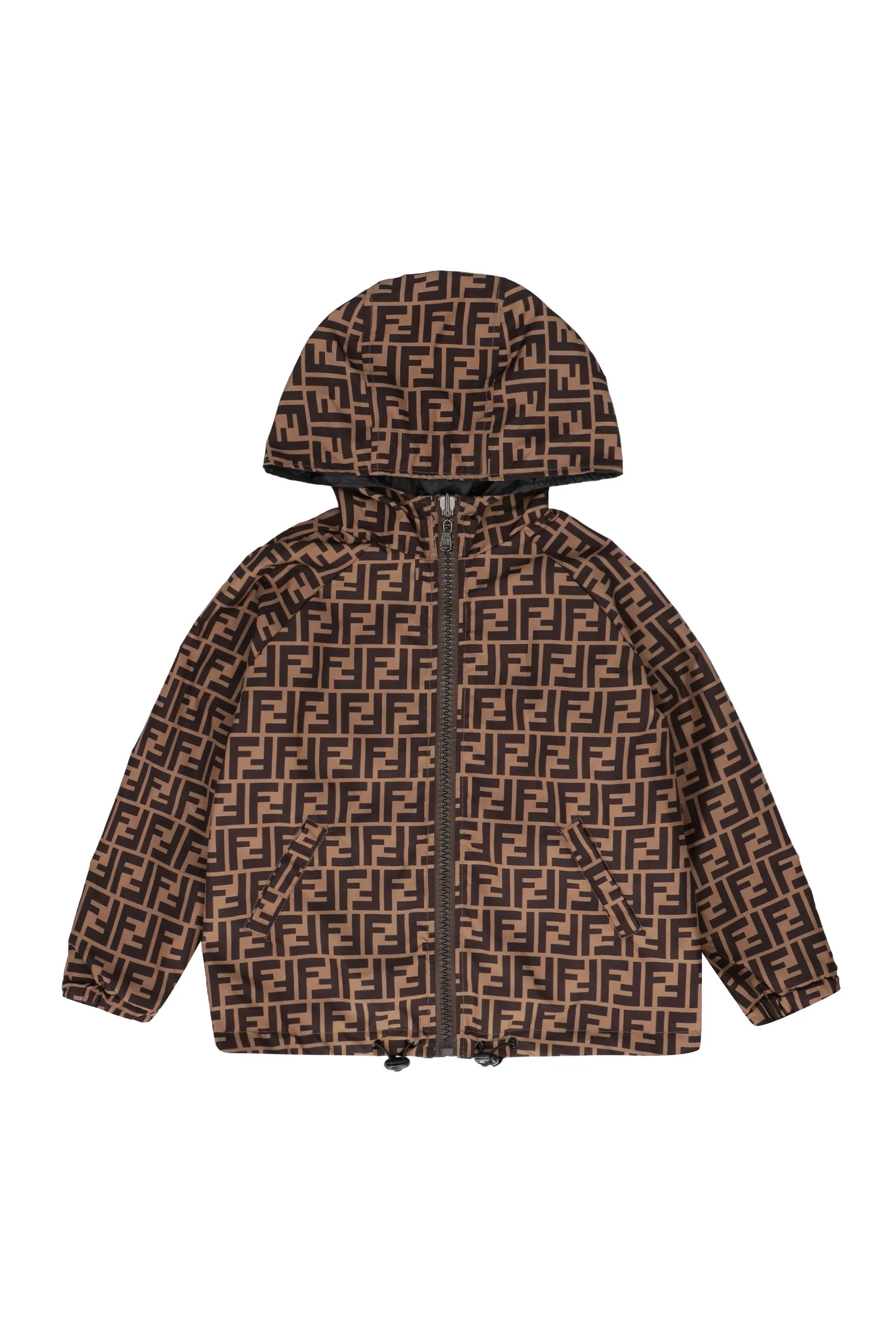 Fendi Kids FF Motif Reversible Hooded Jacket