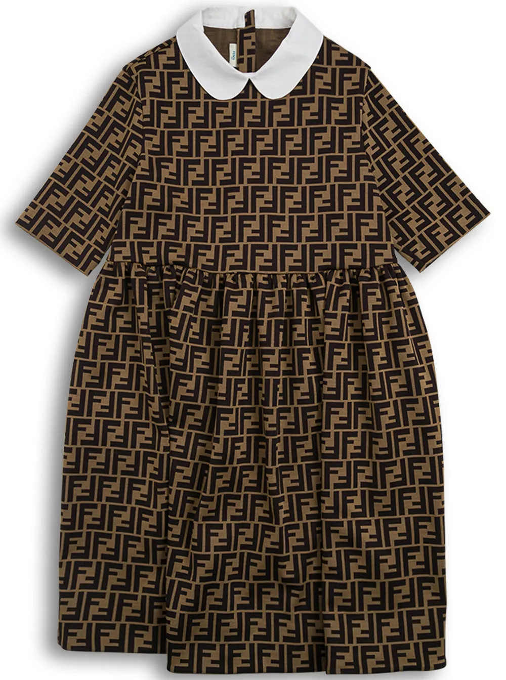 Fendi Kids FF Motif Short-Sleeve Dress