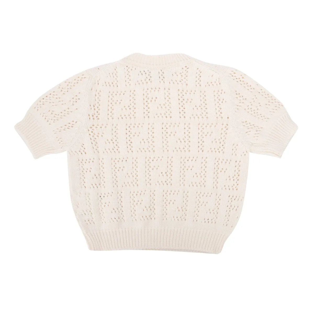 Fendi Kids FF Motif Short Sleeve Knit Jumper