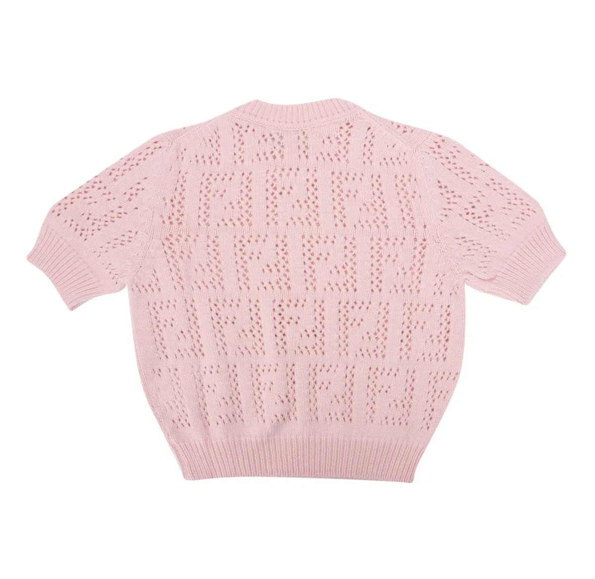 Fendi Kids FF Motif Short Sleeve Knit Jumper