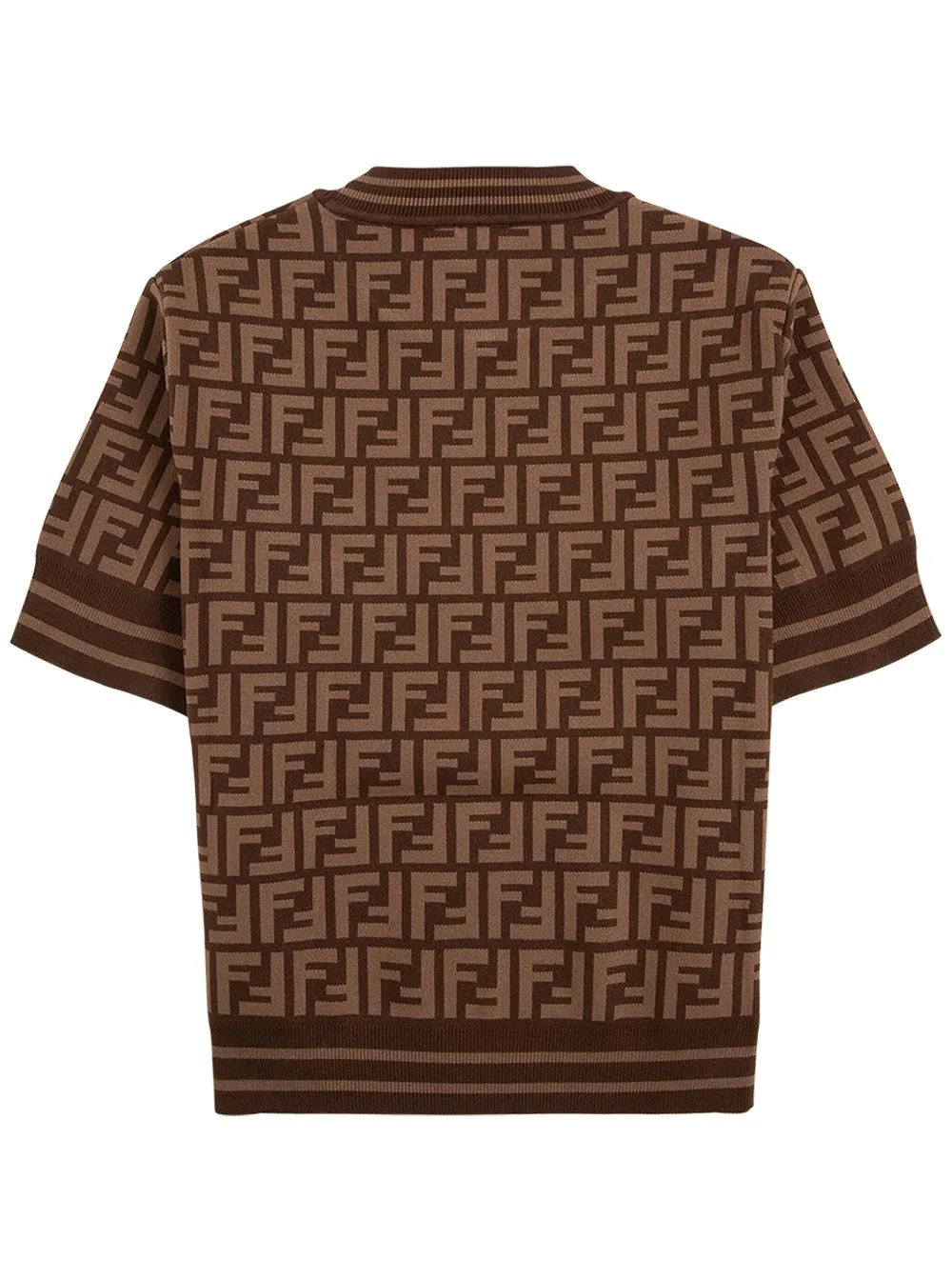 Fendi Kids FF Motif Short-Sleeve Knit Top