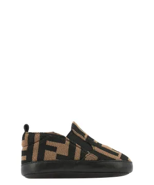 Fendi Kids FF Motif Slip-On Sneakers