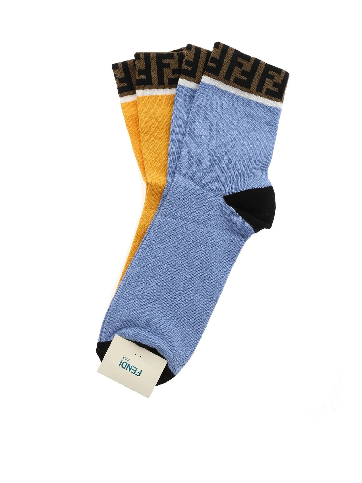 Fendi Kids FF Motif Two-Pack Socks
