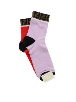 Fendi Kids FF Motif Two-Pack Socks