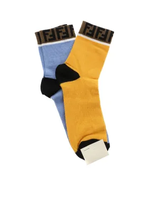 Fendi Kids FF Motif Two-Pack Socks