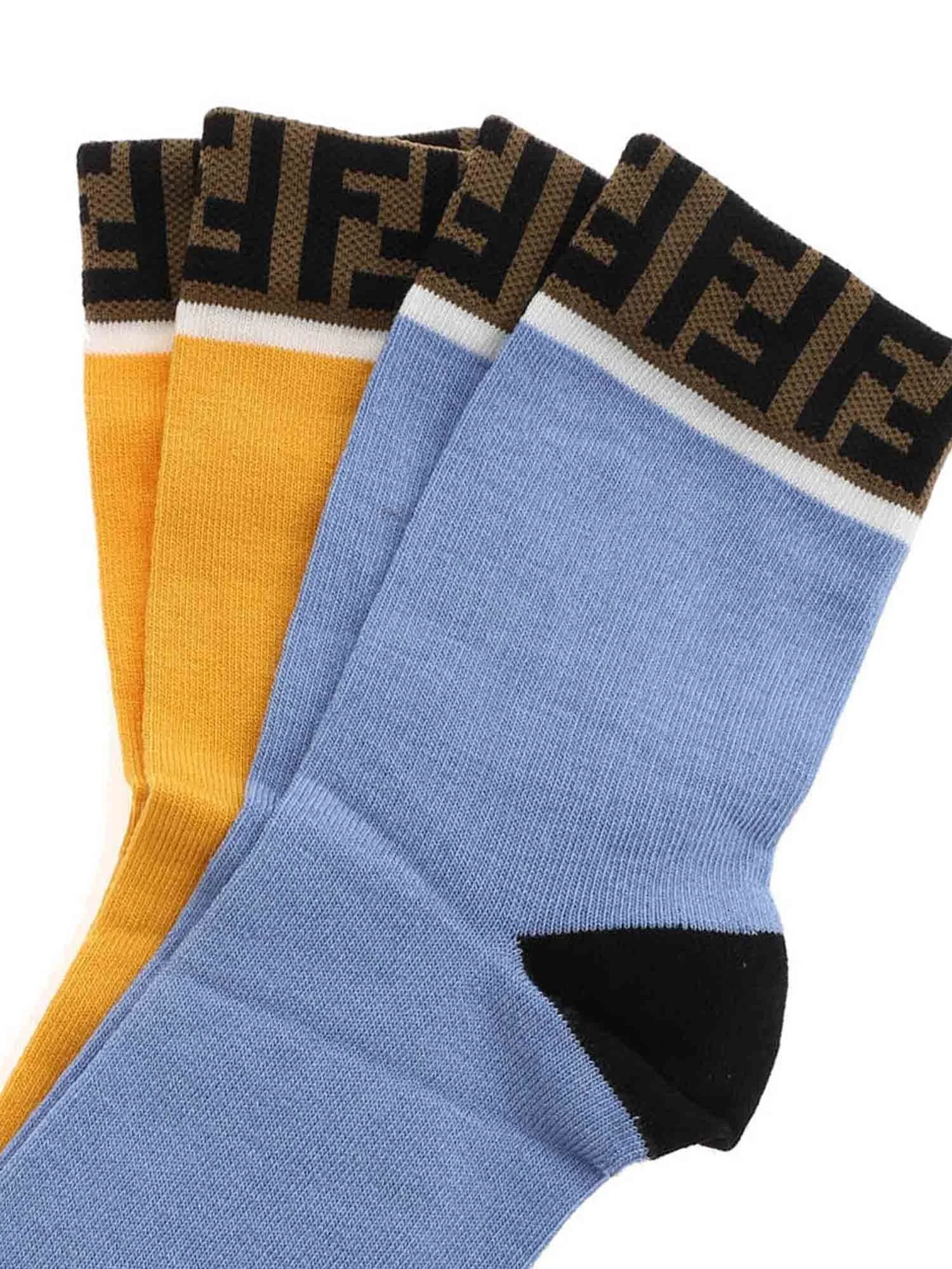 Fendi Kids FF Motif Two-Pack Socks