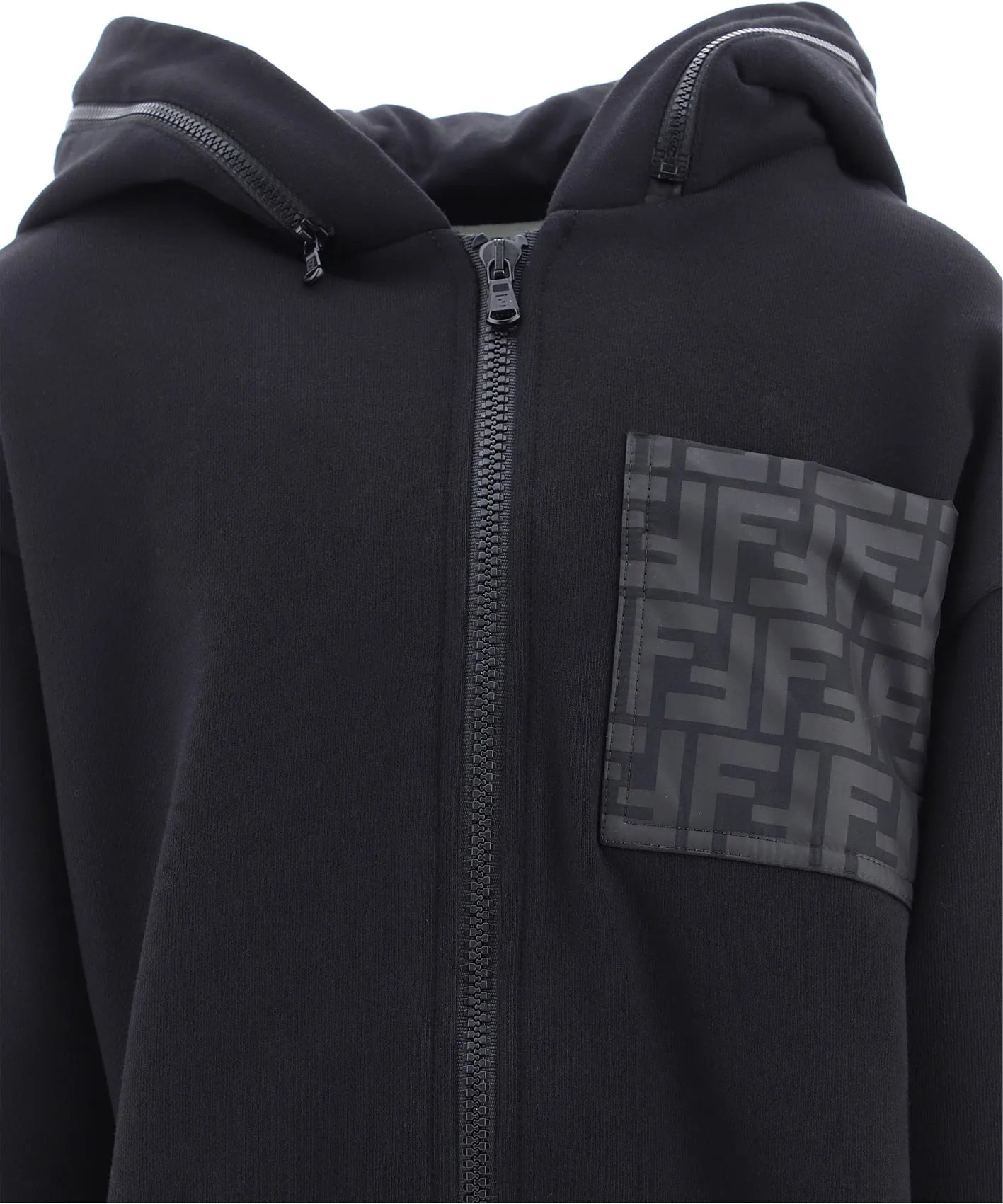 Fendi Kids FF Pocket Hooded Jacket