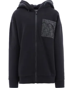 Fendi Kids FF Pocket Hooded Jacket