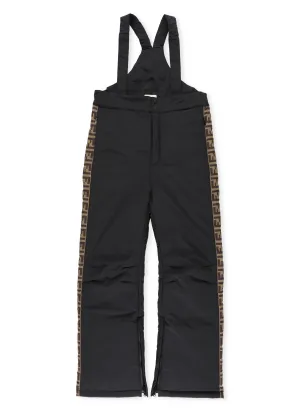 Fendi Kids FF Tape Suspender Snow Pants