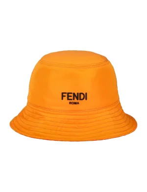 Fendi Kids Logo Detailed Bucket Hat