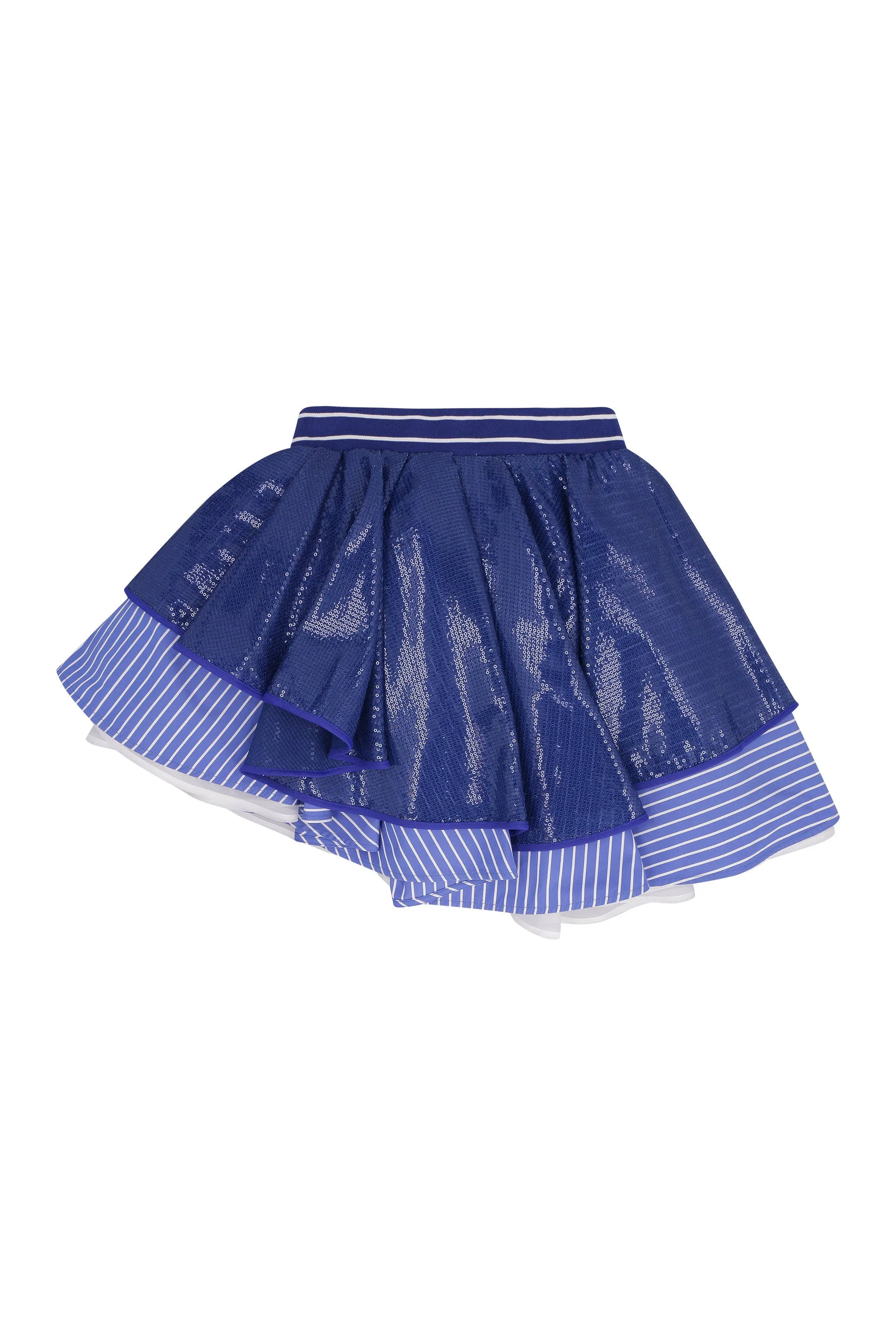 Fendi Kids Logo Detailed Striped Skirt