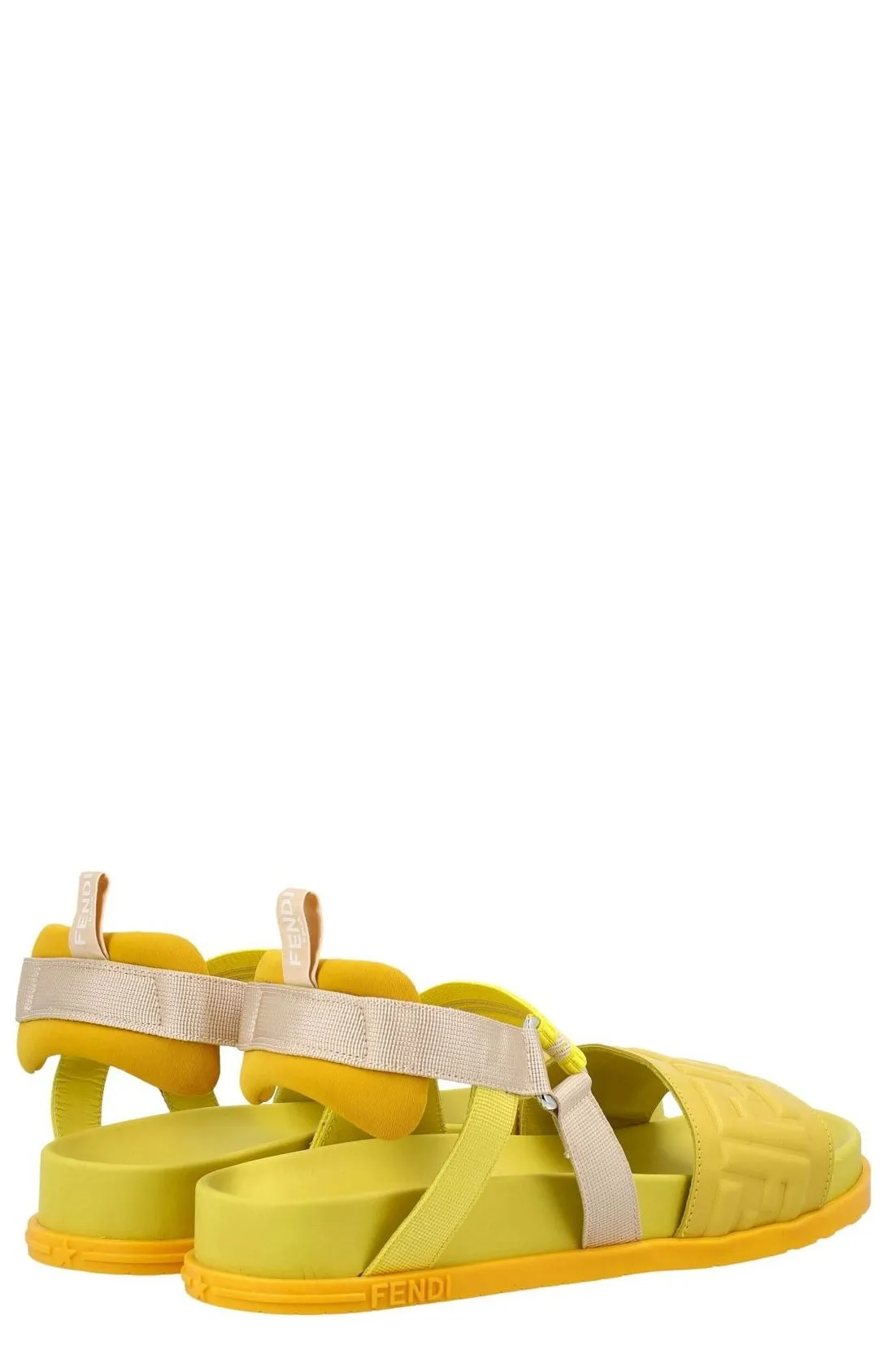 Fendi Kids Logo Embossed Open Toe Sandals
