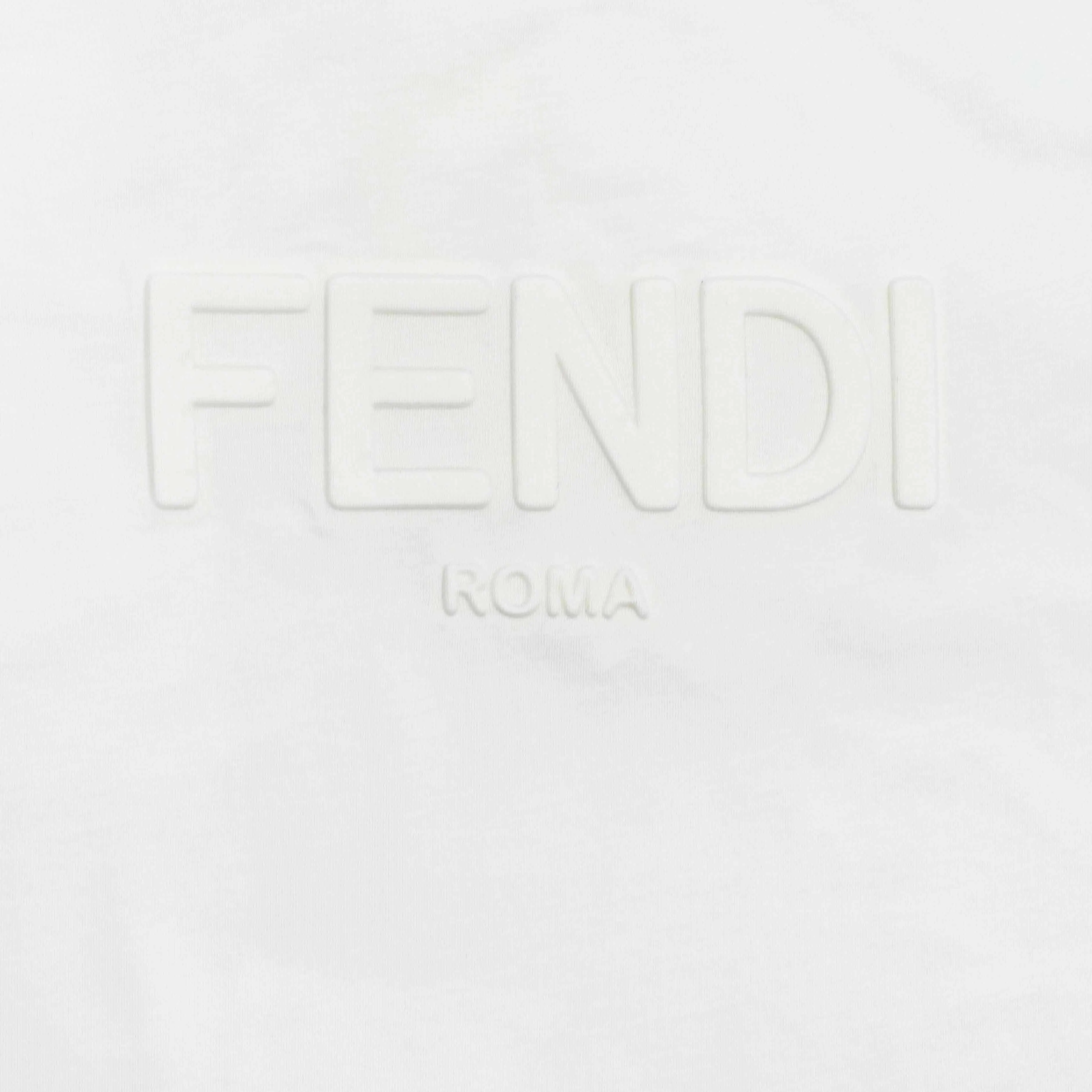 Fendi Kids Logo Embossed T-Shirt