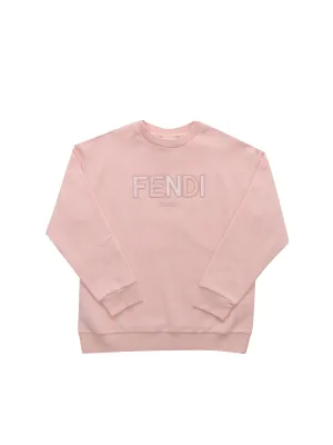 Fendi Kids Logo Embroidered Crewneck Sweatshirt