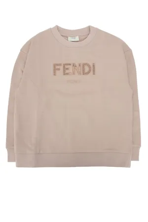 Fendi Kids Logo Embroidered Sweatshirt