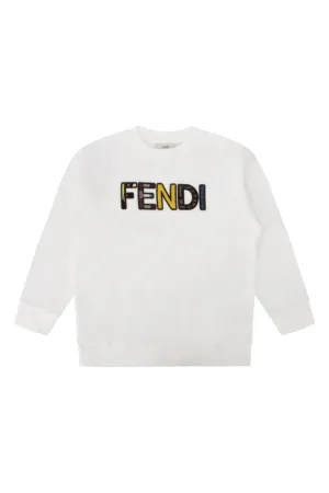 Fendi Kids Logo Embroidered Sweatshirt