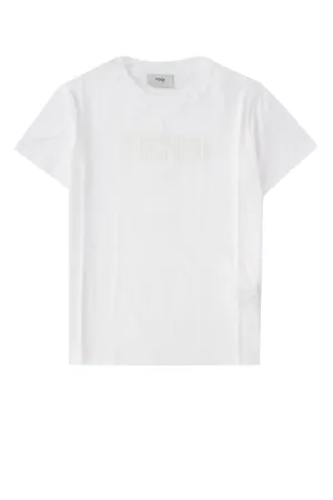Fendi Kids Logo Embroidered T-Shirt
