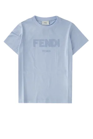 Fendi Kids Logo Embroidered T-Shirt