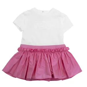 Fendi Kids Logo Lettering Dress
