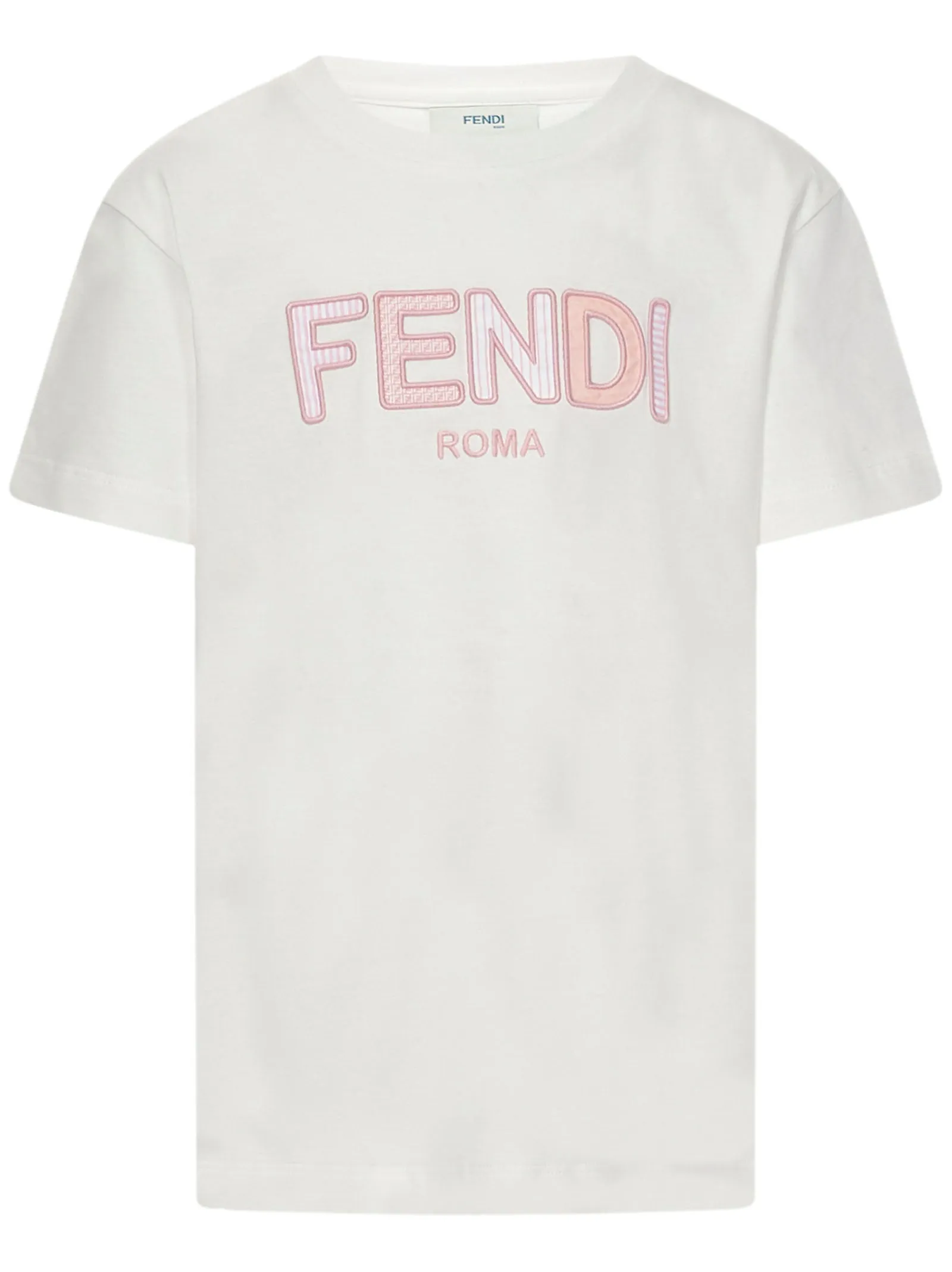 Fendi Kids Logo Patch Crewneck T-Shirt