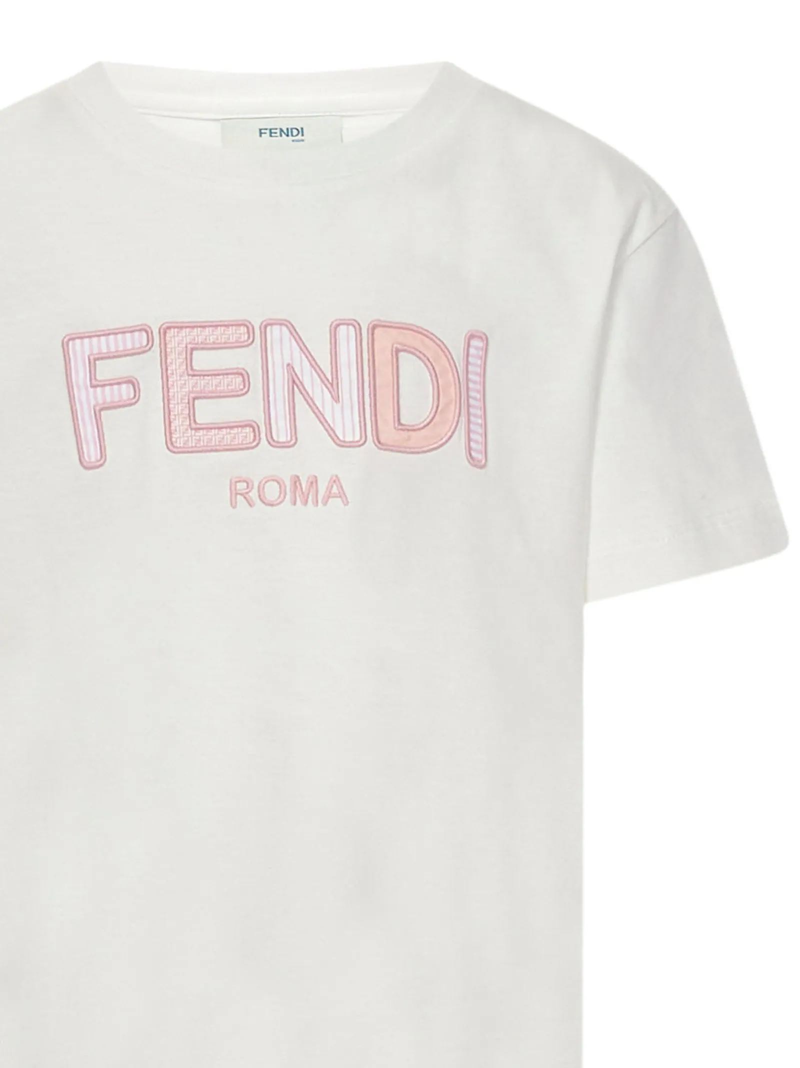 Fendi Kids Logo Patch Crewneck T-Shirt